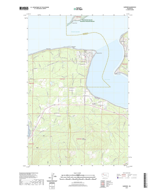 Gardiner Washington US Topo Map Image