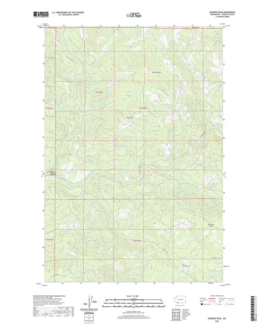 Georges Peak Washington US Topo Map Image