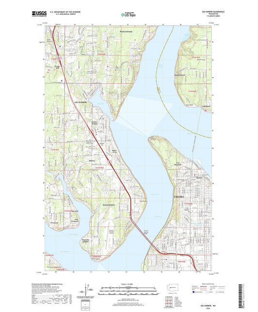 Gig Harbor Washington US Topo Map Image