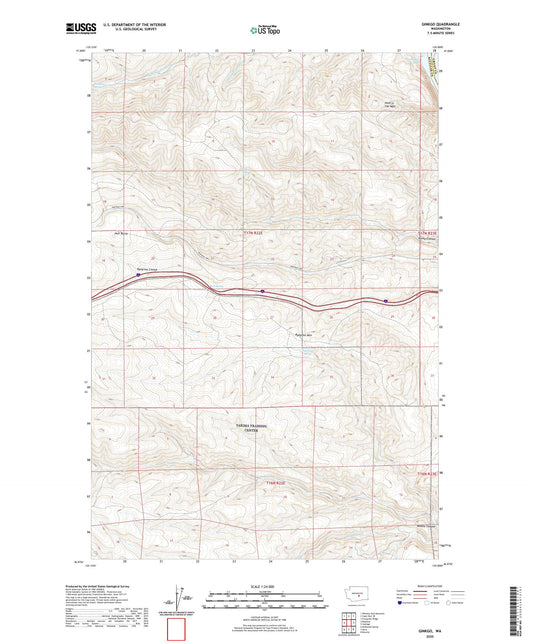 Ginkgo Washington US Topo Map Image