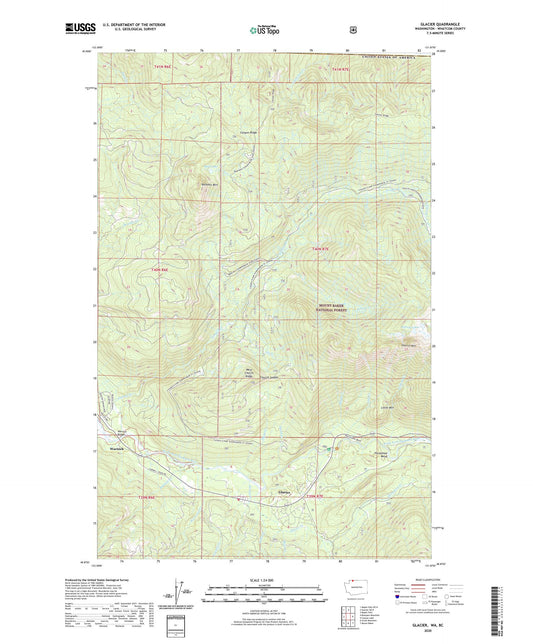 Glacier Washington US Topo Map Image