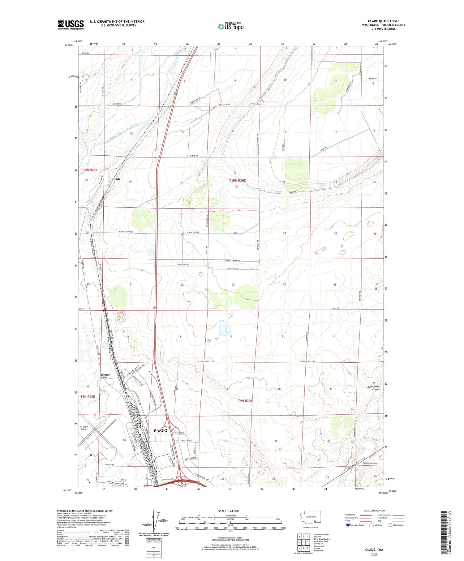 Glade Washington US Topo Map Image