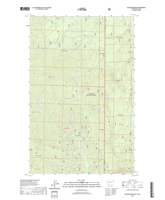 Gleason Mountain Washington US Topo Map Image