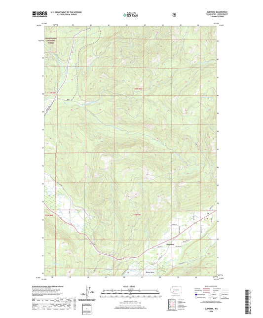 Glenoma Washington US Topo Map Image