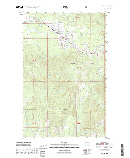 Gold Bar Washington US Topo Map Image