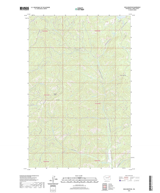 Gold Mountain Washington US Topo Map Image