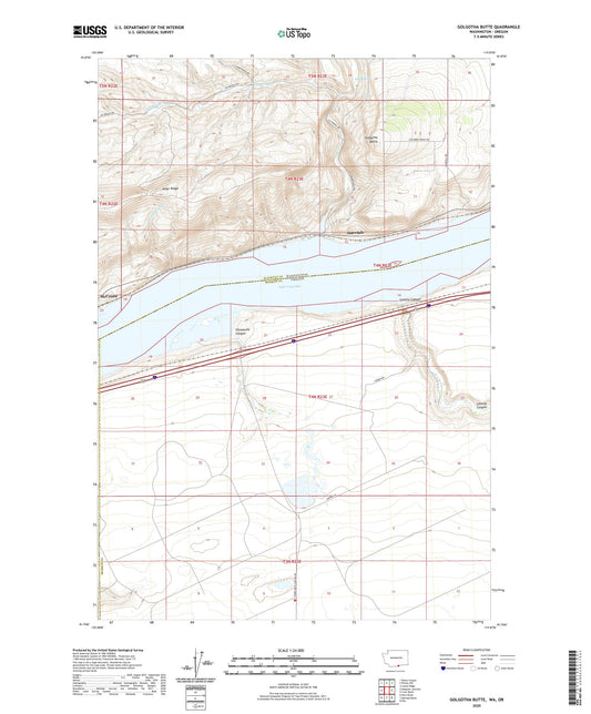Golgotha Butte Washington US Topo Map Image