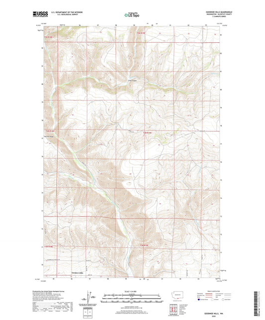 Goodnoe Hills Washington US Topo Map Image