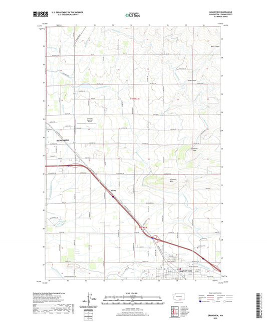 Grandview Washington US Topo Map Image