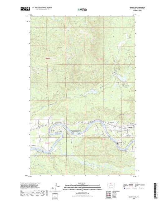 Grandy Lake Washington US Topo Map Image