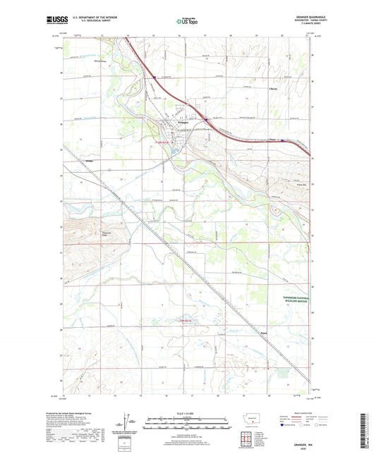Granger Washington US Topo Map Image