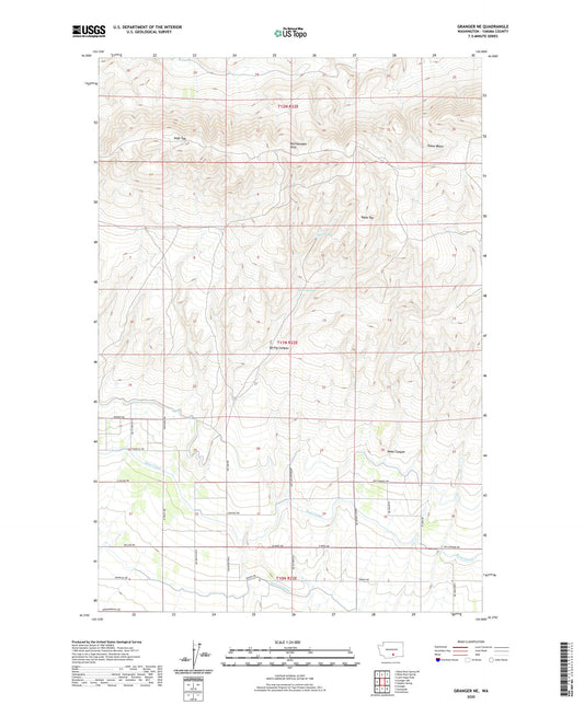 Granger NE Washington US Topo Map Image