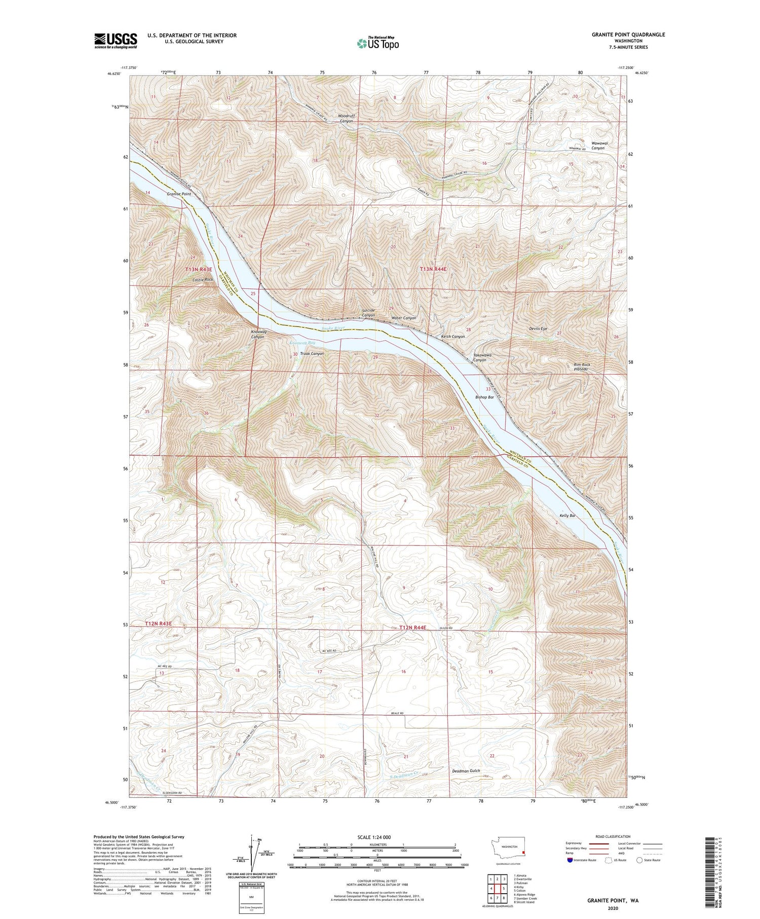 Granite Point Washington US Topo Map Image