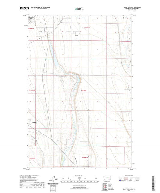 Grant Orchards Washington US Topo Map Image