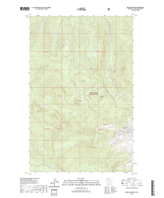 Groat Mountain Washington US Topo Map Image