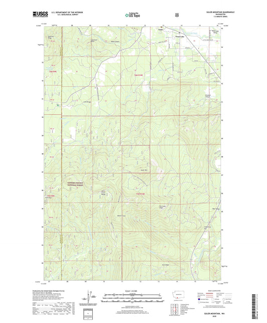 Guler Mountain Washington US Topo Map Image