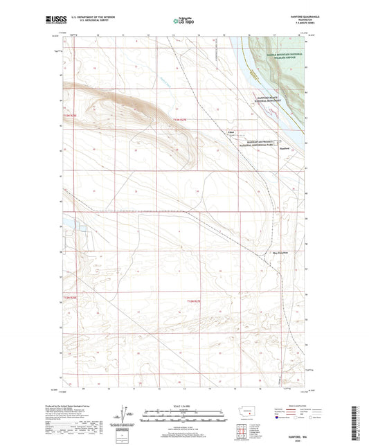 Hanford Washington US Topo Map Image