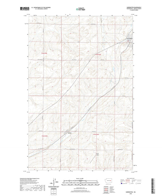Harrington Washington US Topo Map Image