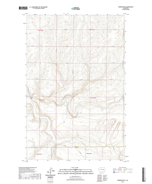 Harrington SE Washington US Topo Map Image