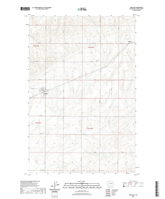 Hartline Washington US Topo Map Image