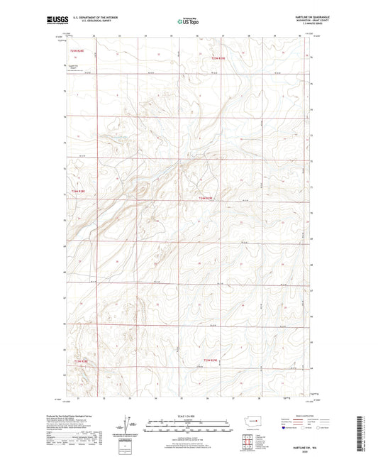 Hartline SW Washington US Topo Map Image