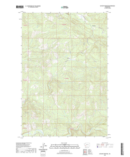 Hatchet Mountain Washington US Topo Map Image