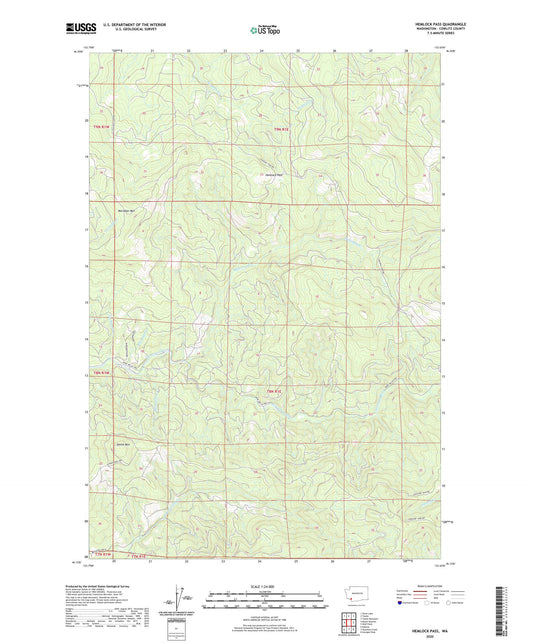 Hemlock Pass Washington US Topo Map Image