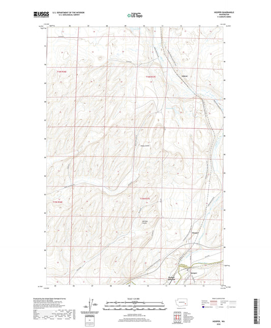Hooper Washington US Topo Map Image
