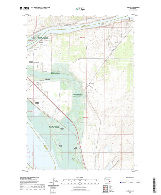 Humorist Washington US Topo Map Image