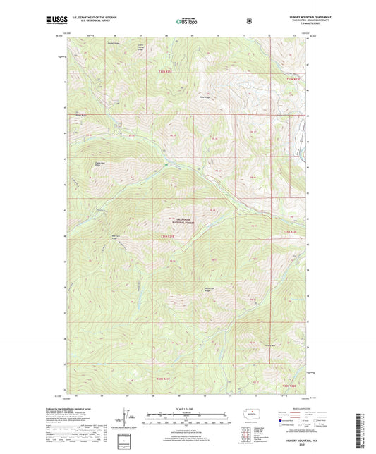 Hungry Mountain Washington US Topo Map Image