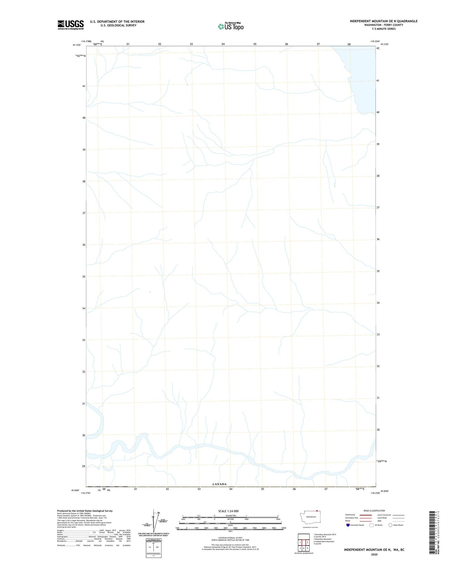 Independent Mountain OE N Washington US Topo Map Image