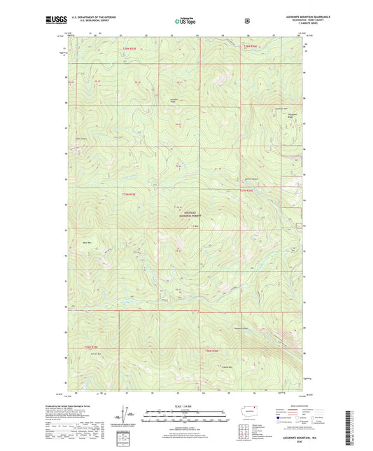 Jackknife Mountain Washington US Topo Map Image