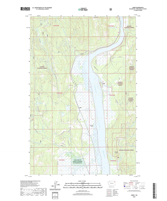 Jared Washington US Topo Map Image