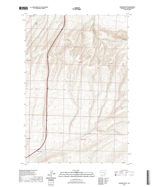 Johnson Butte Washington US Topo Map Image