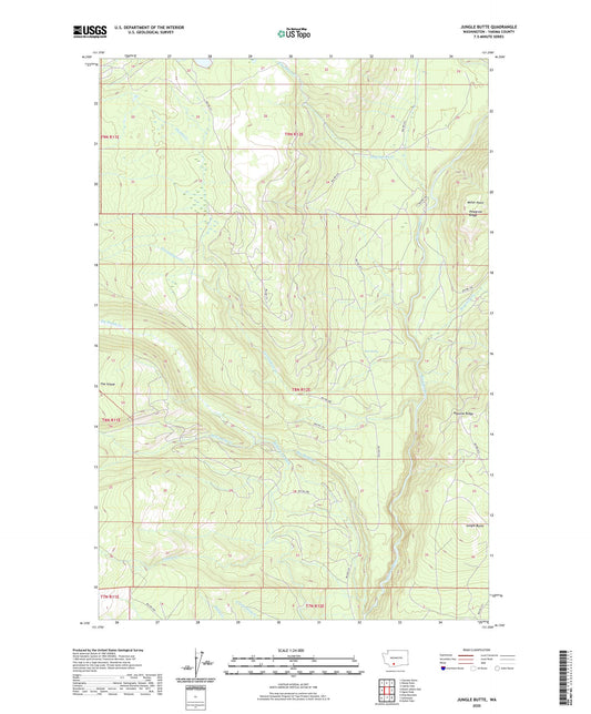 Jungle Butte Washington US Topo Map Image