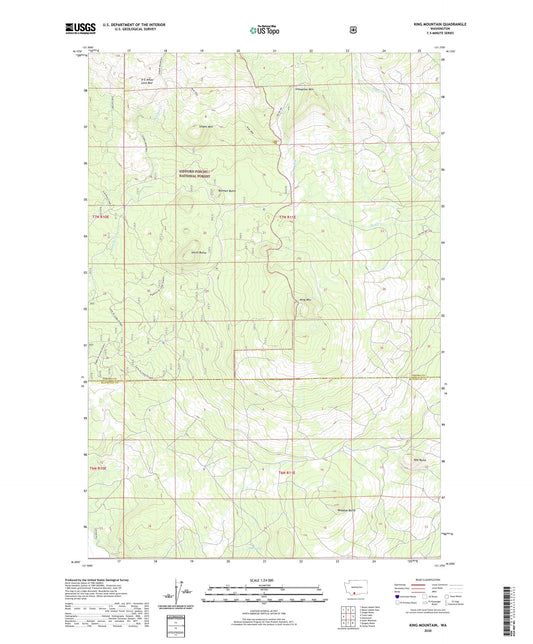 King Mountain Washington US Topo Map Image