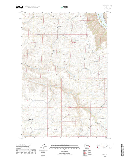 Kirby Washington US Topo Map Image