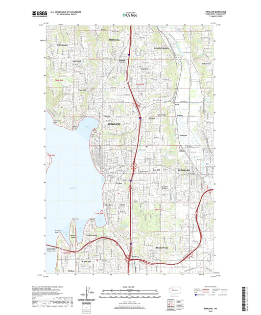Kirkland Washington US Topo Map Image