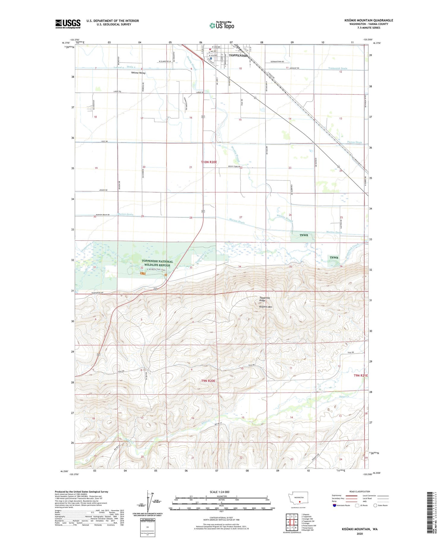 Kisumxi Mountain Washington US Topo Map Image