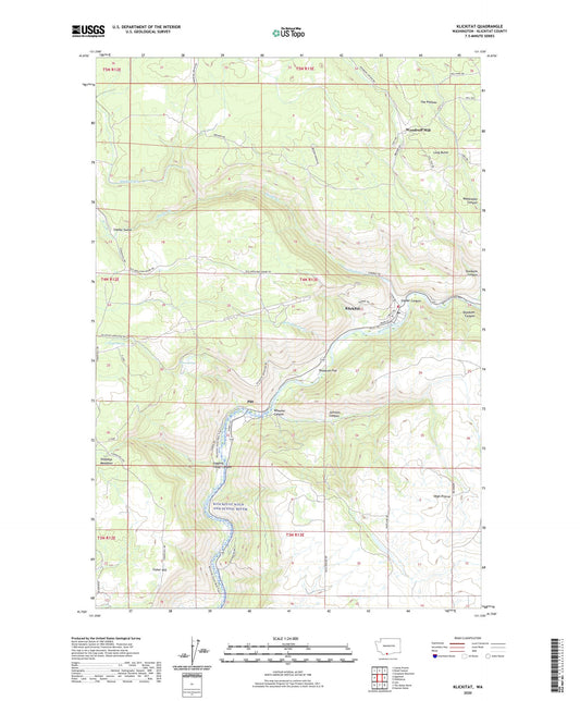 Klickitat Washington US Topo Map Image