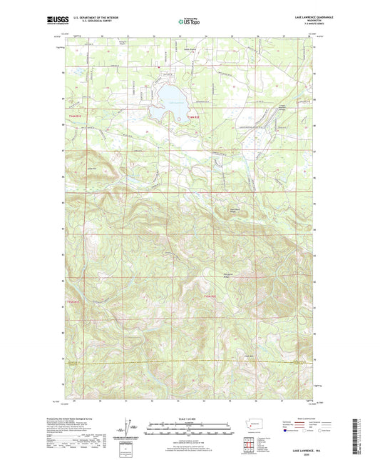 Lake Lawrence Washington US Topo Map Image