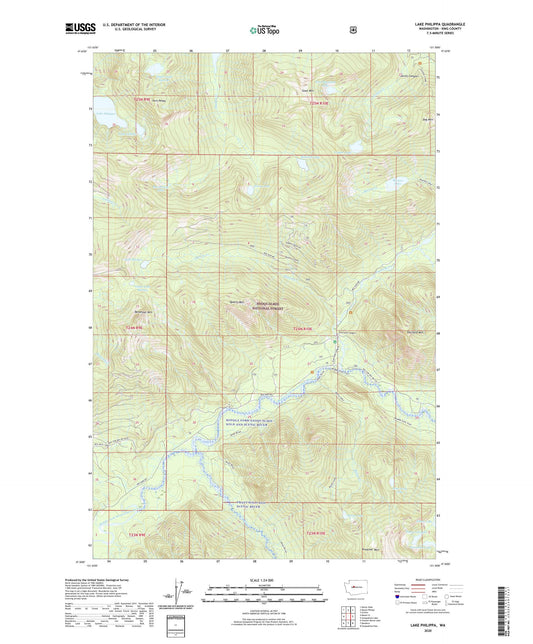 Lake Philippa Washington US Topo Map Image