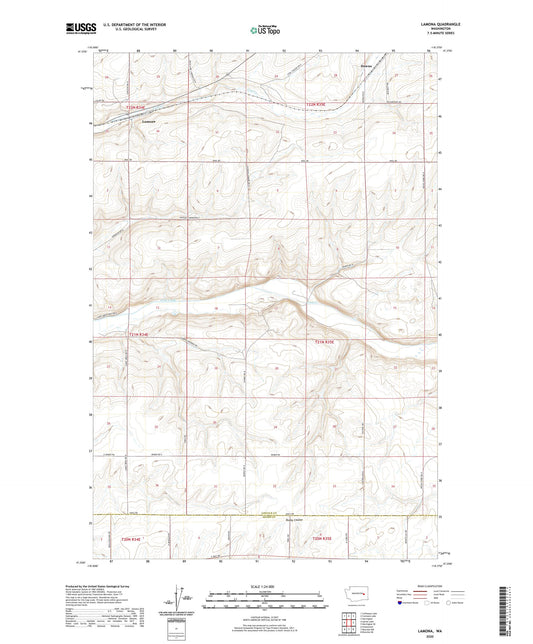 Lamona Washington US Topo Map Image