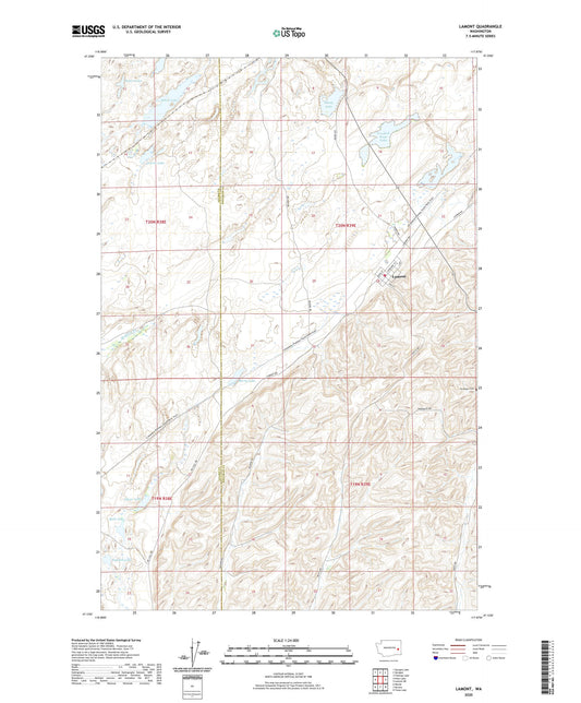 Lamont Washington US Topo Map Image