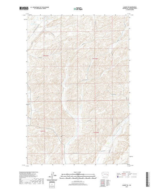 Lamont NE Washington US Topo Map Image