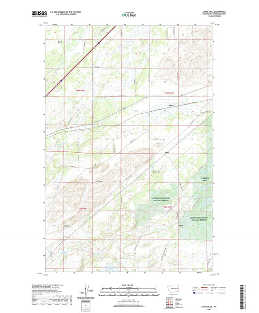 Lance Hills Washington US Topo Map Image
