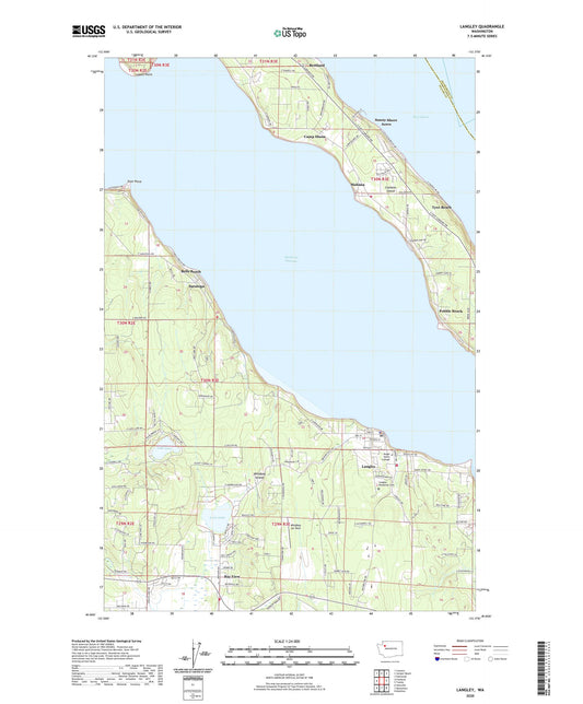 Langley Washington US Topo Map Image