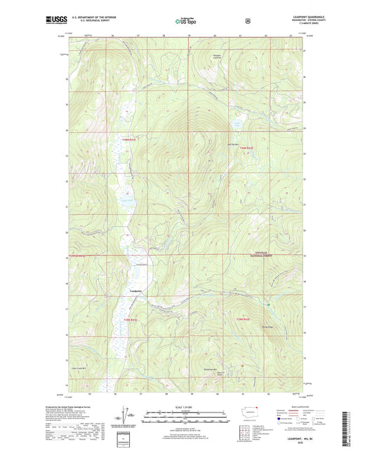 Leadpoint Washington US Topo Map Image
