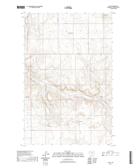 Leahy Washington US Topo Map Image
