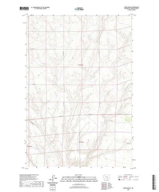 Lenzie Ranch Washington US Topo Map Image